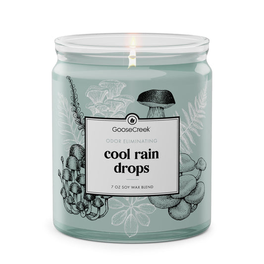 Cool Rain Drops Odor Eliminating 7oz Single Wick Candle