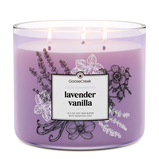 Lavender Vanilla Odor Eliminating 3-Wick Candle