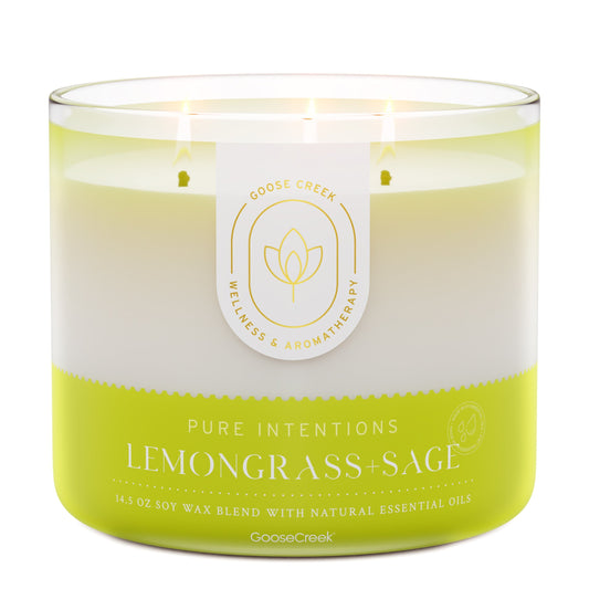 Lemongrass & Sage Aromatherapy 3-Wick Candle