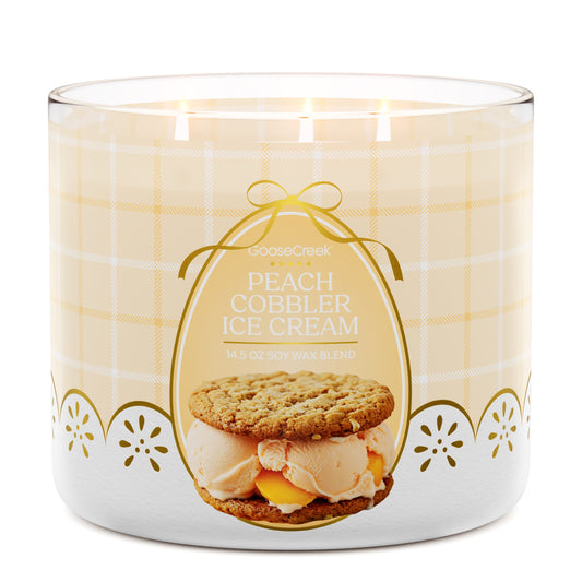 Peach Cobbler Ice Cream Large 3-Wick Candle